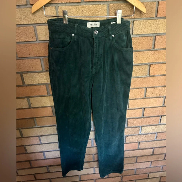 PacSun Pants - PacSun Vintage Mom Jeans Size 26 Women’s Green Corduroy High Rise Pants Cotton